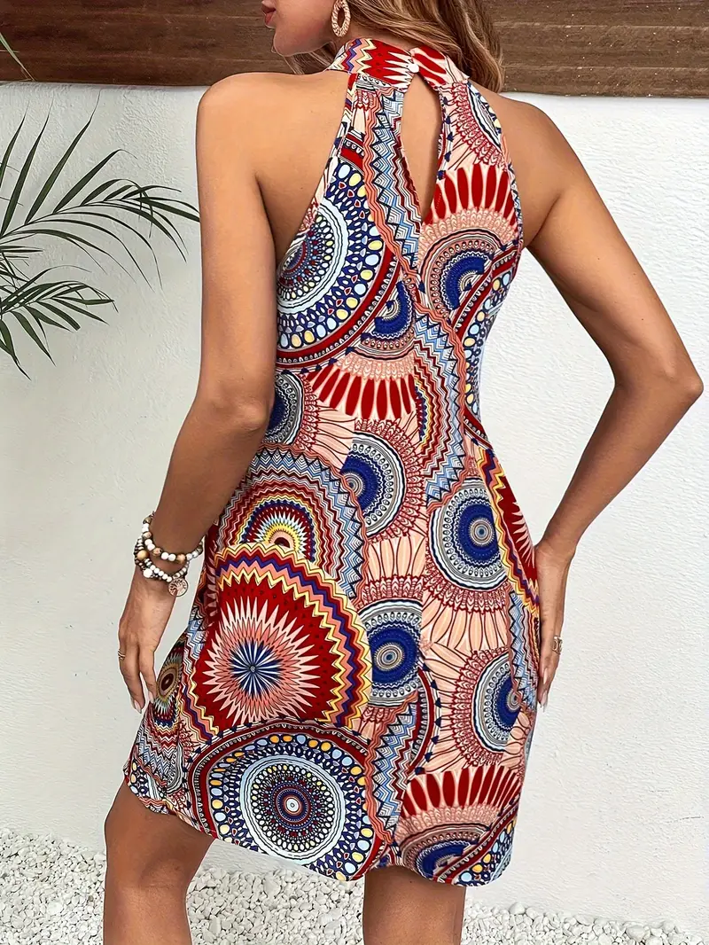 Irina® | Printed Halterneck Dress - Image 8