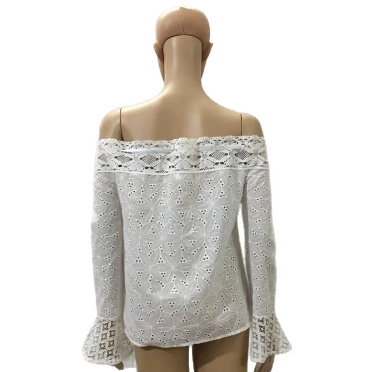Irina® | Women'S Blouse With Off-Shoulder Design And Delicate Crochet Pattern - Image 5