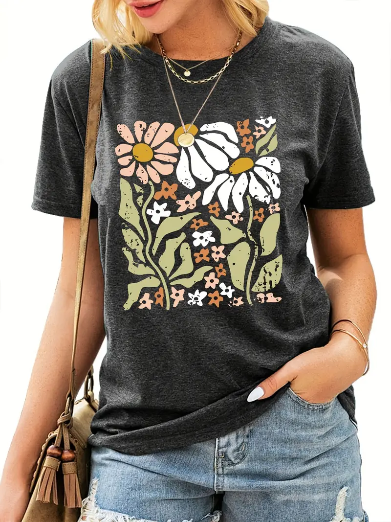 Iris® | Boho Floral Print T-Shirt - Image 2