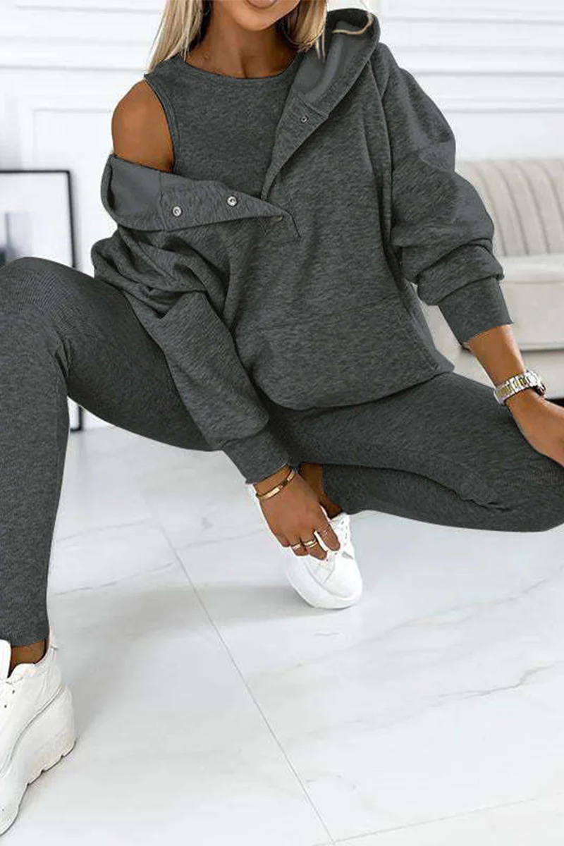 Iris | Casual button structure with hood, long sleeve, three-piece - Image 12