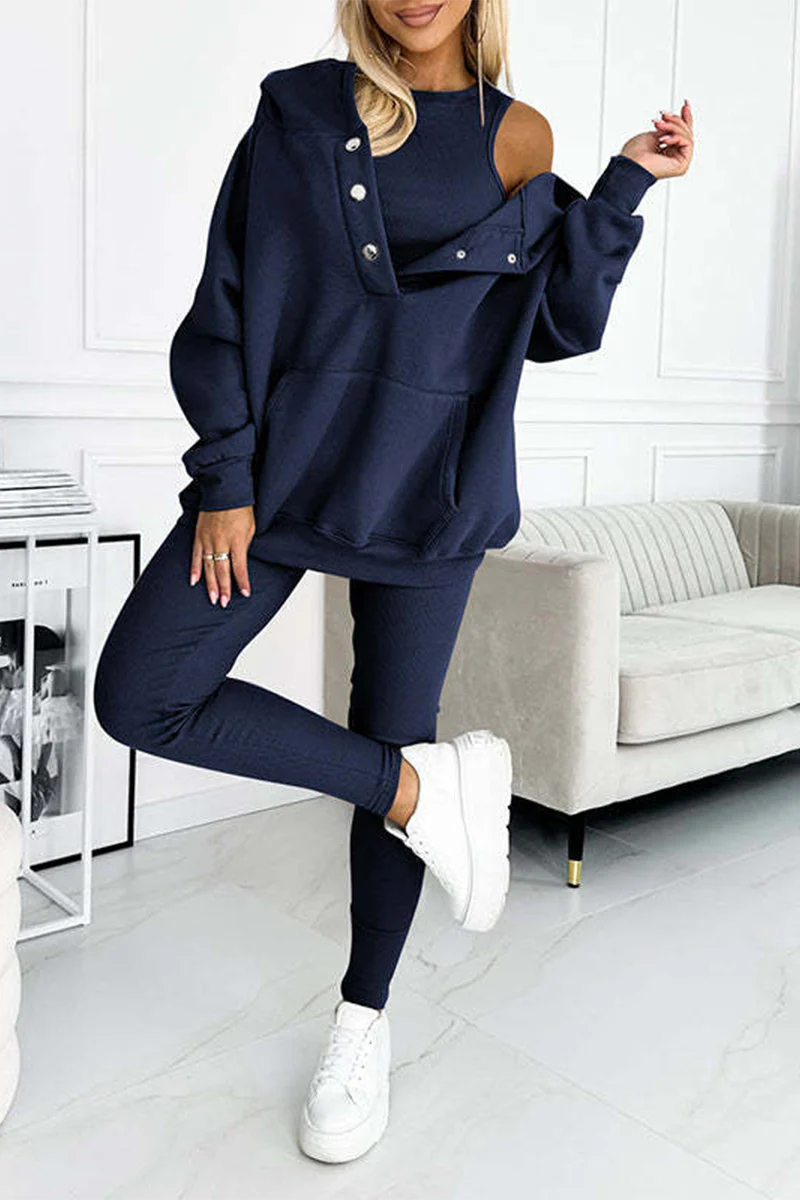 Iris | Casual button structure with hood, long sleeve, three-piece - Image 6