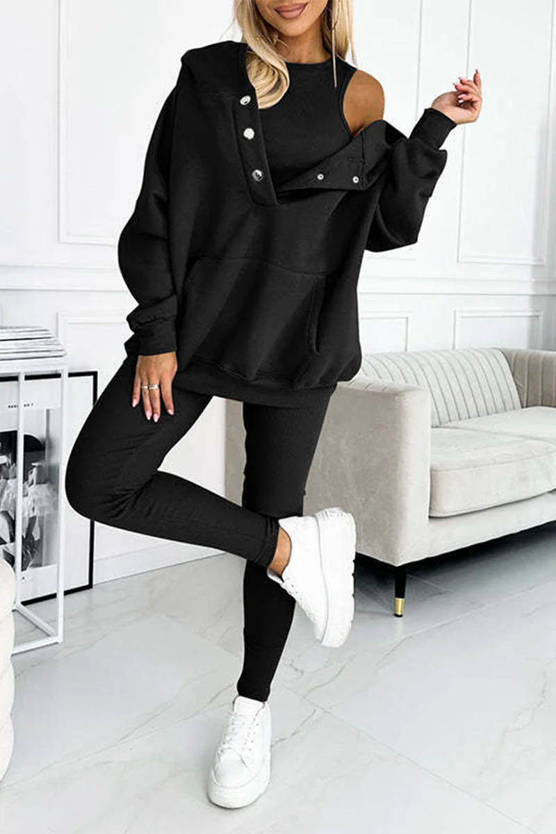 Iris | Casual button structure with hood, long sleeve, three-piece - Image 8