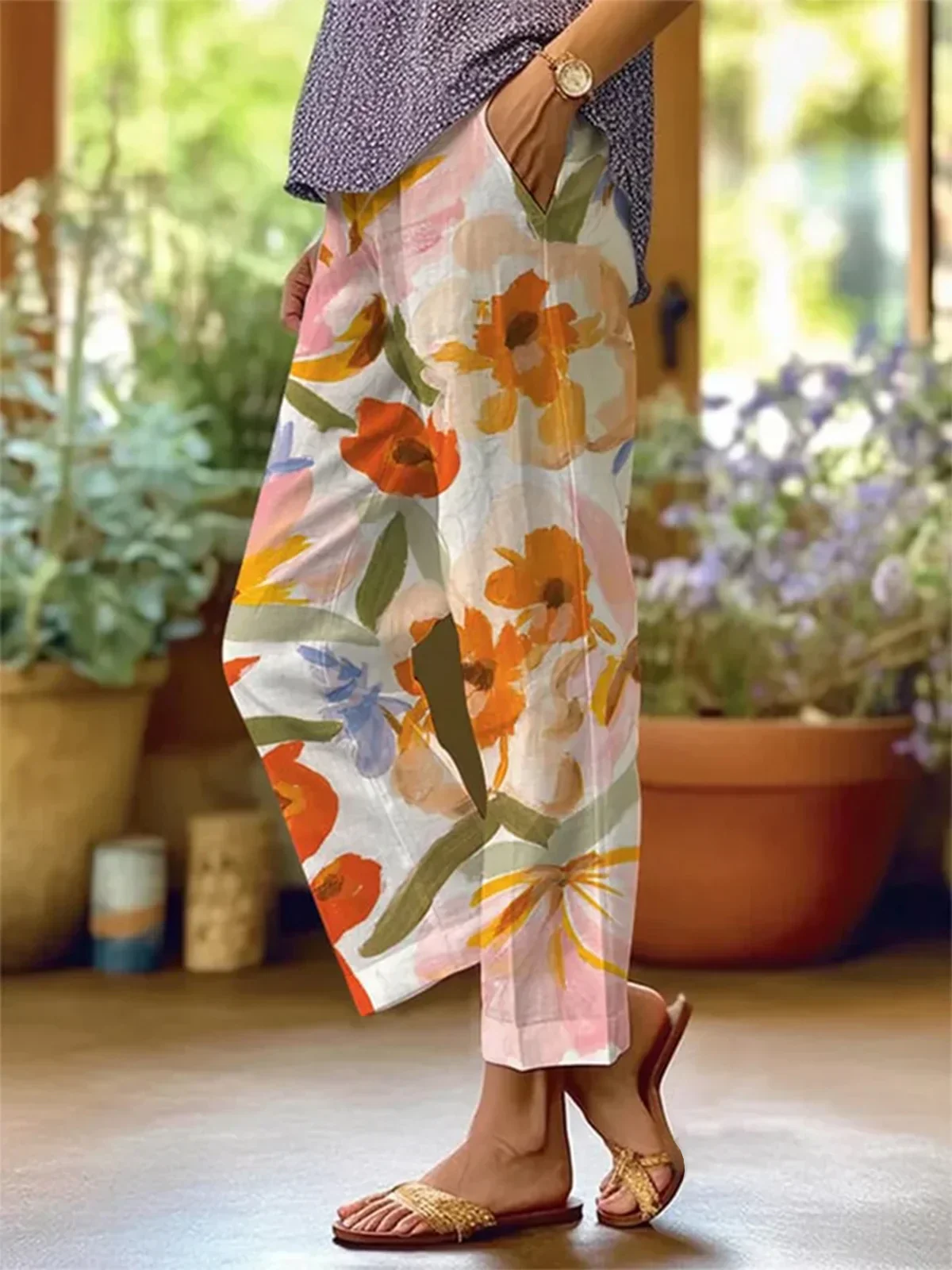 Iris® | Floral patterned pants for women