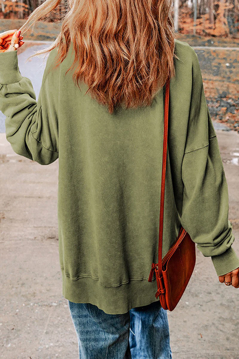 Irma | Daily simple solid tops with slit and O-neck - Image 9