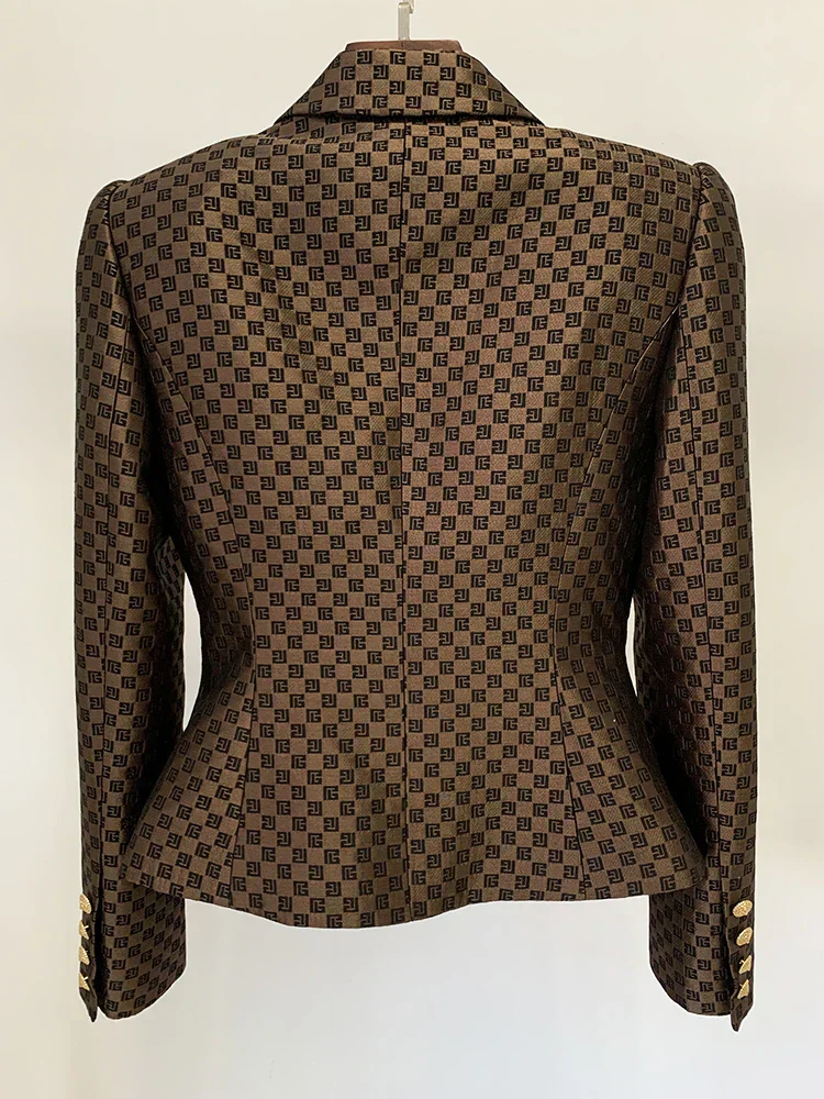 Irma® | Double-breasted monogram jacquard blazer - Image 2