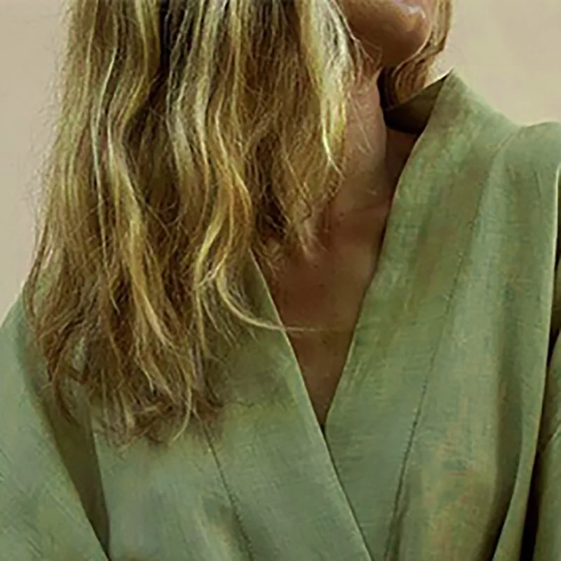 Iru® | Kimono Style V-Neck Summer Dress - Image 6