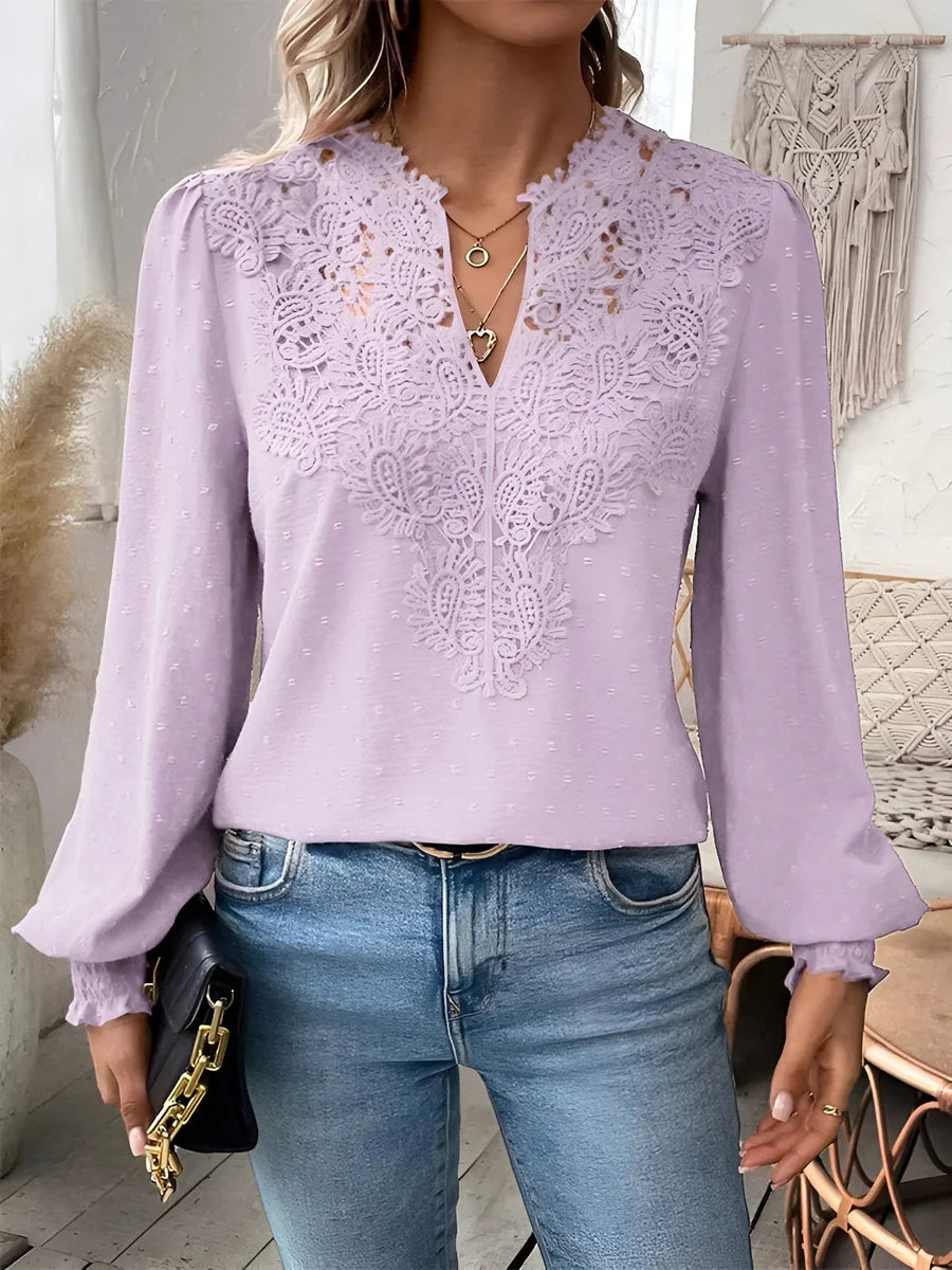 Isabel® | Elegant Long-Sleeved V-Neck Blouse - Image 3