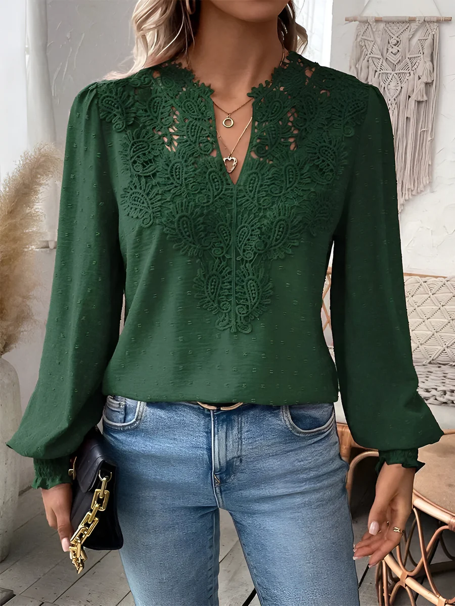 Isabel® | Elegant Long-Sleeved V-Neck Blouse - Image 4