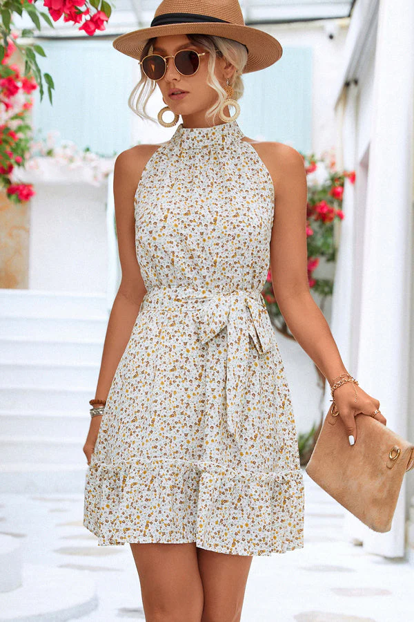 Isabel® | Floral Neckline Dress