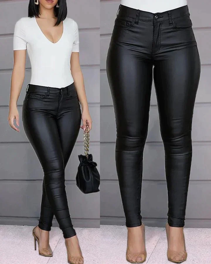 Isabel® | Stretch Trousers Made Of Faux Leather