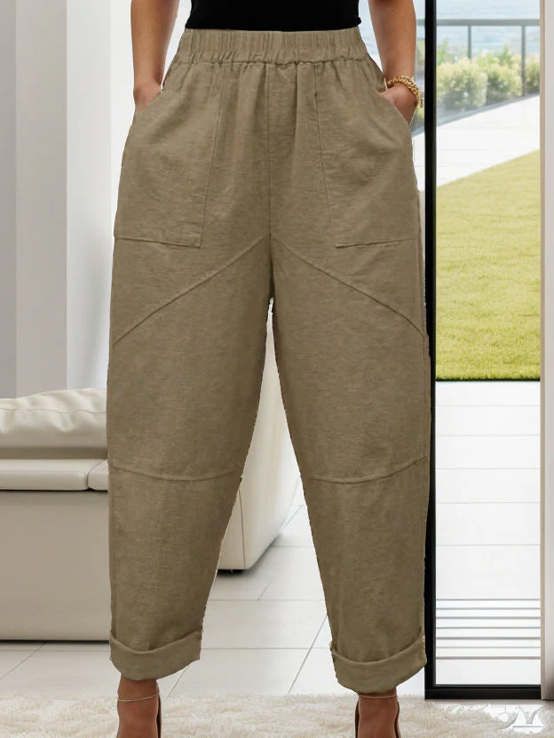 Isabel® | Women'S Comfortable Chino Trousers With Wide Legs And Elastic Waistband - Image 4