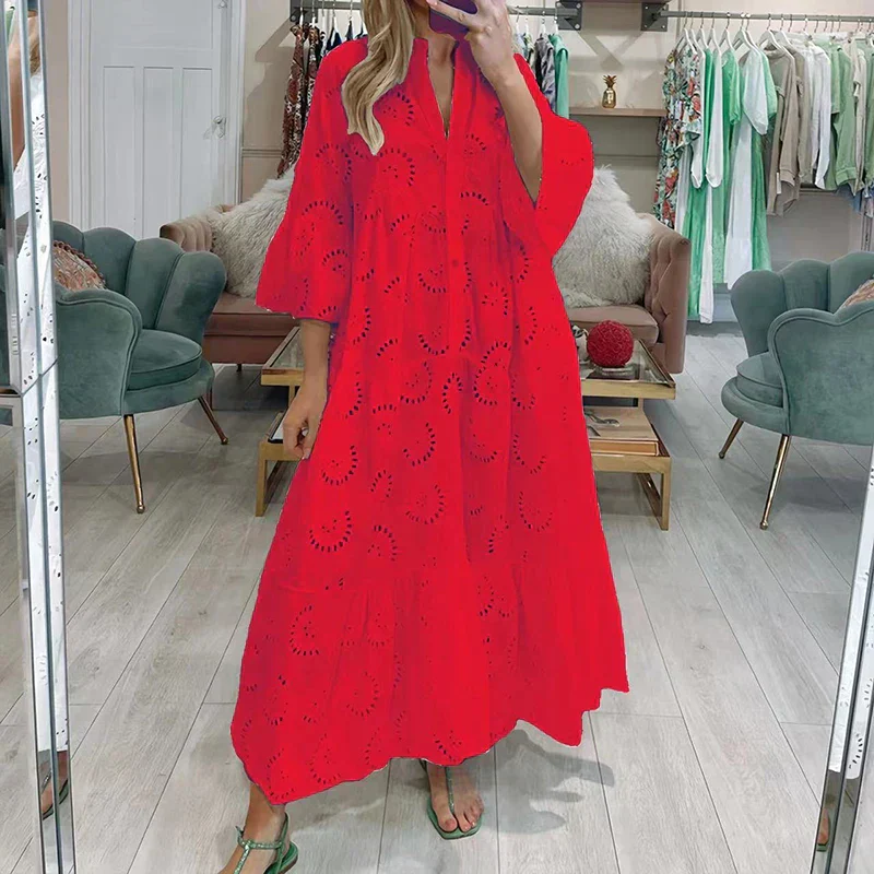 Isabel® | Women's embroidered dress with cutouts - Image 3