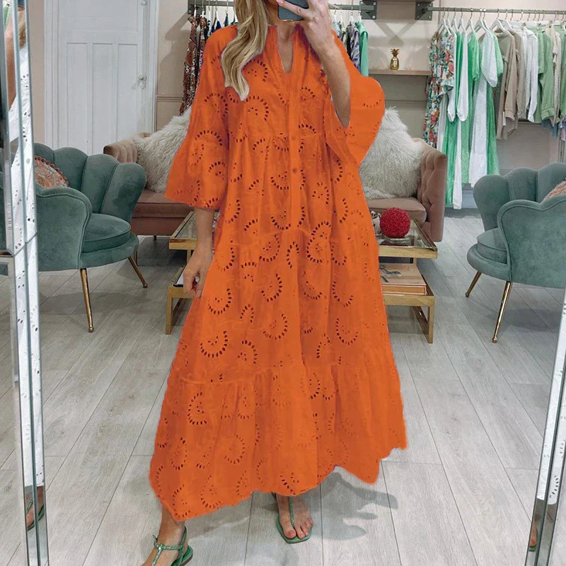 Isabel® | Women's embroidered dress with cutouts - Image 6