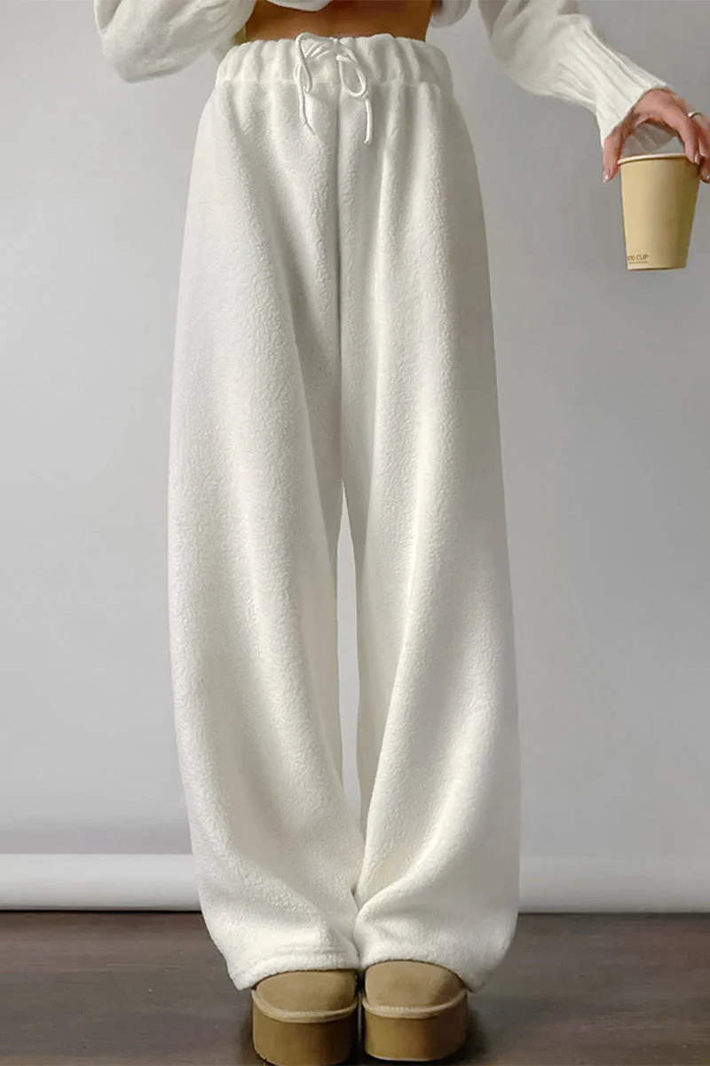 Isabella | Casual street pocket lace-up pants, fluffy, loose, high waist, wide leg - Image 2