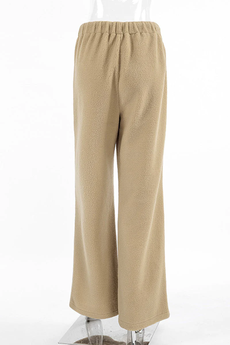 Isabella | Casual street pocket lace-up pants, fluffy, loose, high waist, wide leg - Image 7