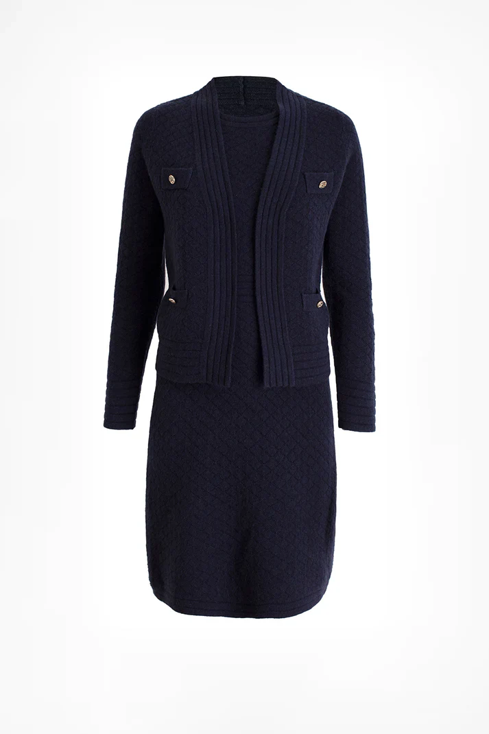 Isaura® | V-Neck Cardigan And Tank Dress Set - Image 4