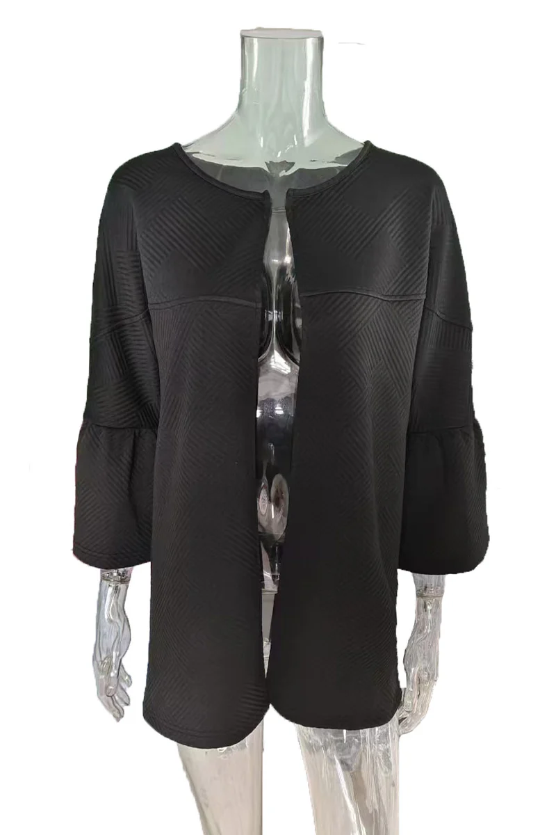 Ivana | Casual everyday outerwear with solid color ruffles - Image 6
