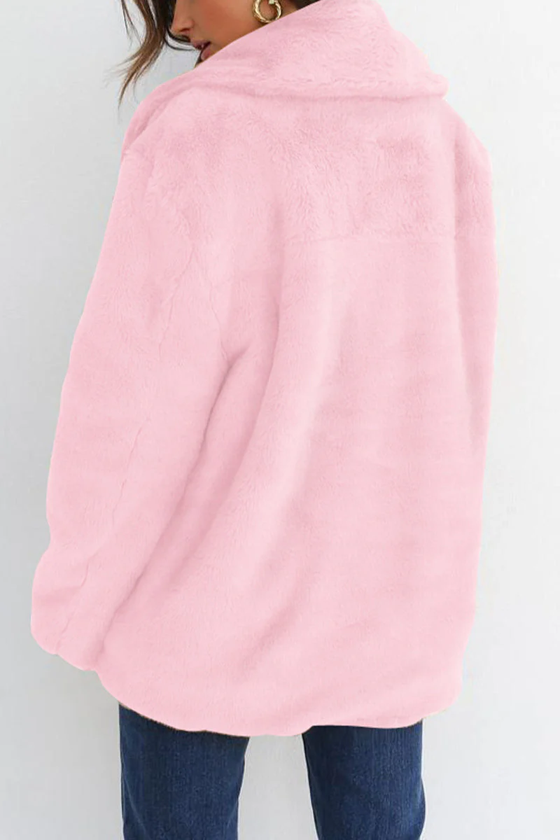 Ivana | Casual solid patchwork turn-down collar outerwear - Image 11