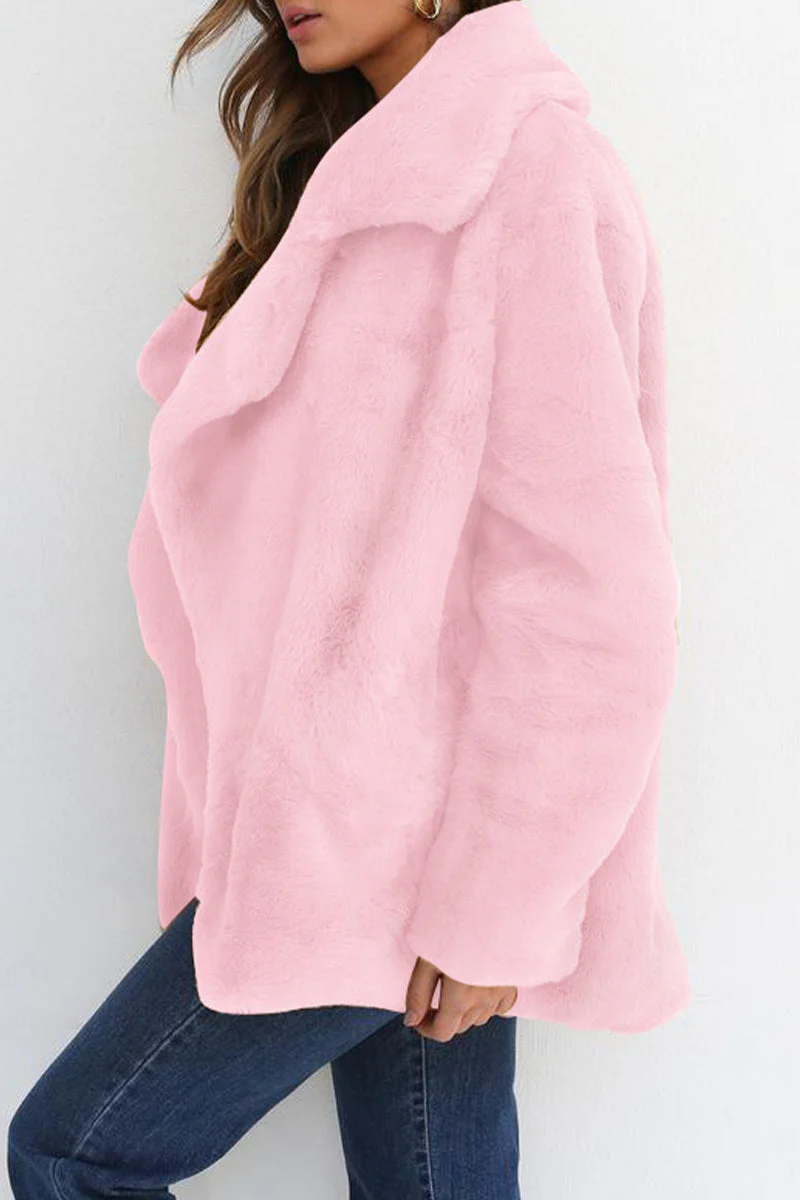 Ivana | Casual solid patchwork turn-down collar outerwear - Image 8