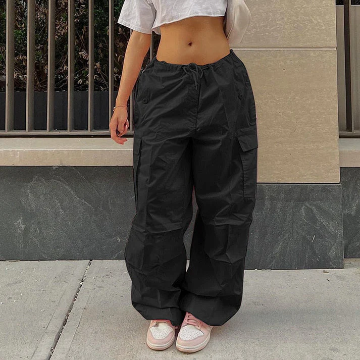 Ivanna® | Casual Cargo Pants With Wide Legs And Pockets - Image 3