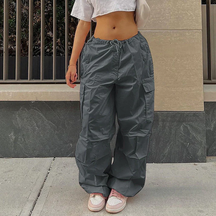 Ivanna® | Casual Cargo Pants With Wide Legs And Pockets - Image 4