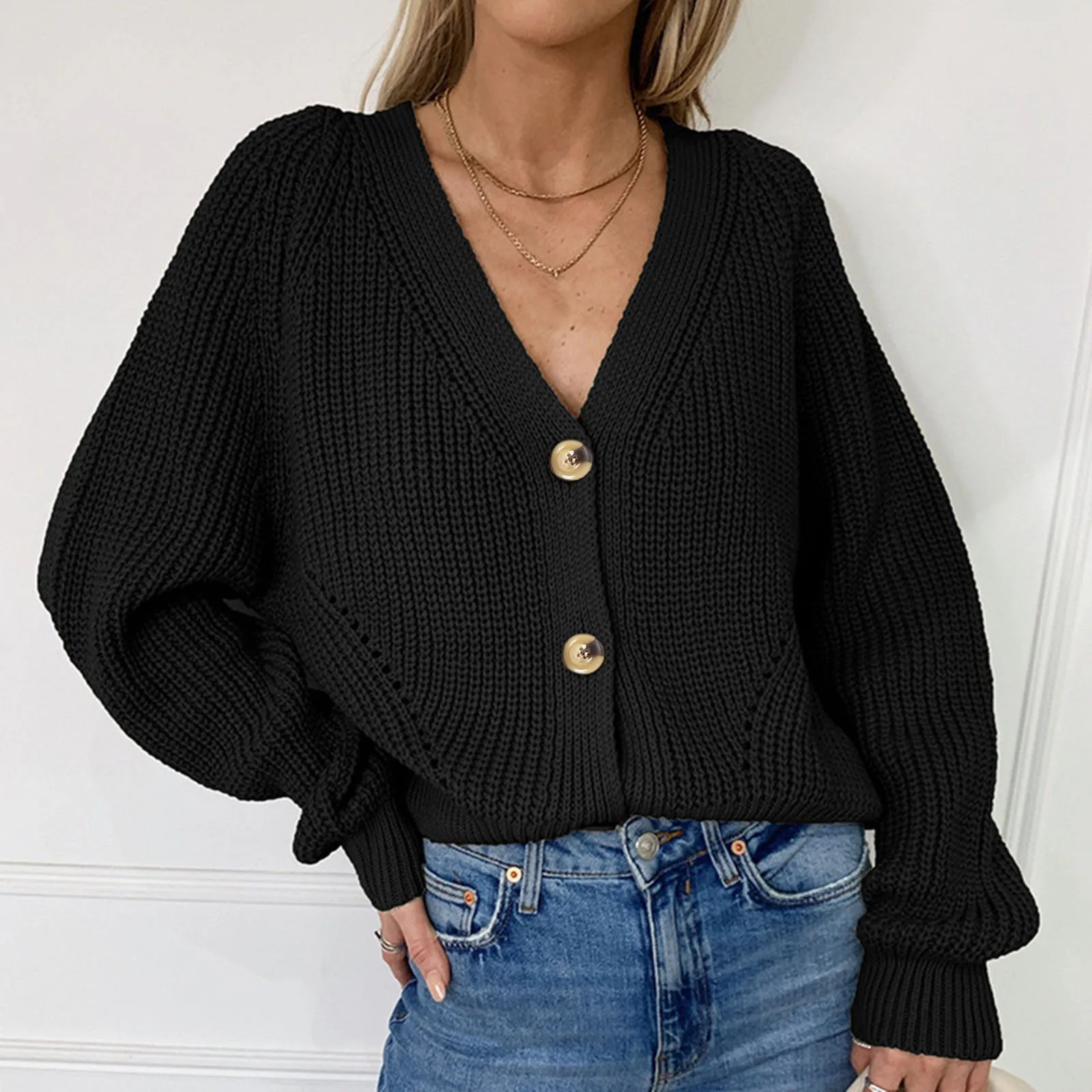 Ivette® | KNIT V-NECK CARDIGAN - Image 2