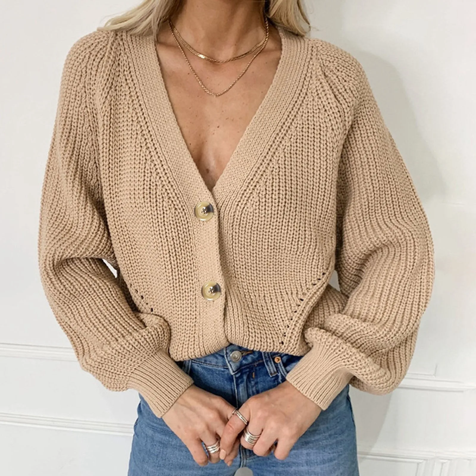 Ivette® | KNIT V-NECK CARDIGAN - Image 5