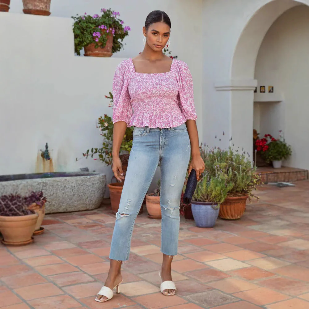Ivette® | Women'S Blouse With Puff Sleeves And Feminine Ruffle Edge - Image 3