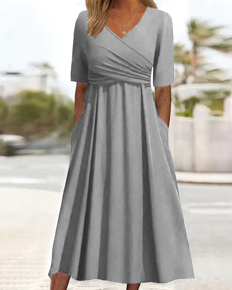 Jacinta® | Crossover midi dress for women - Image 2