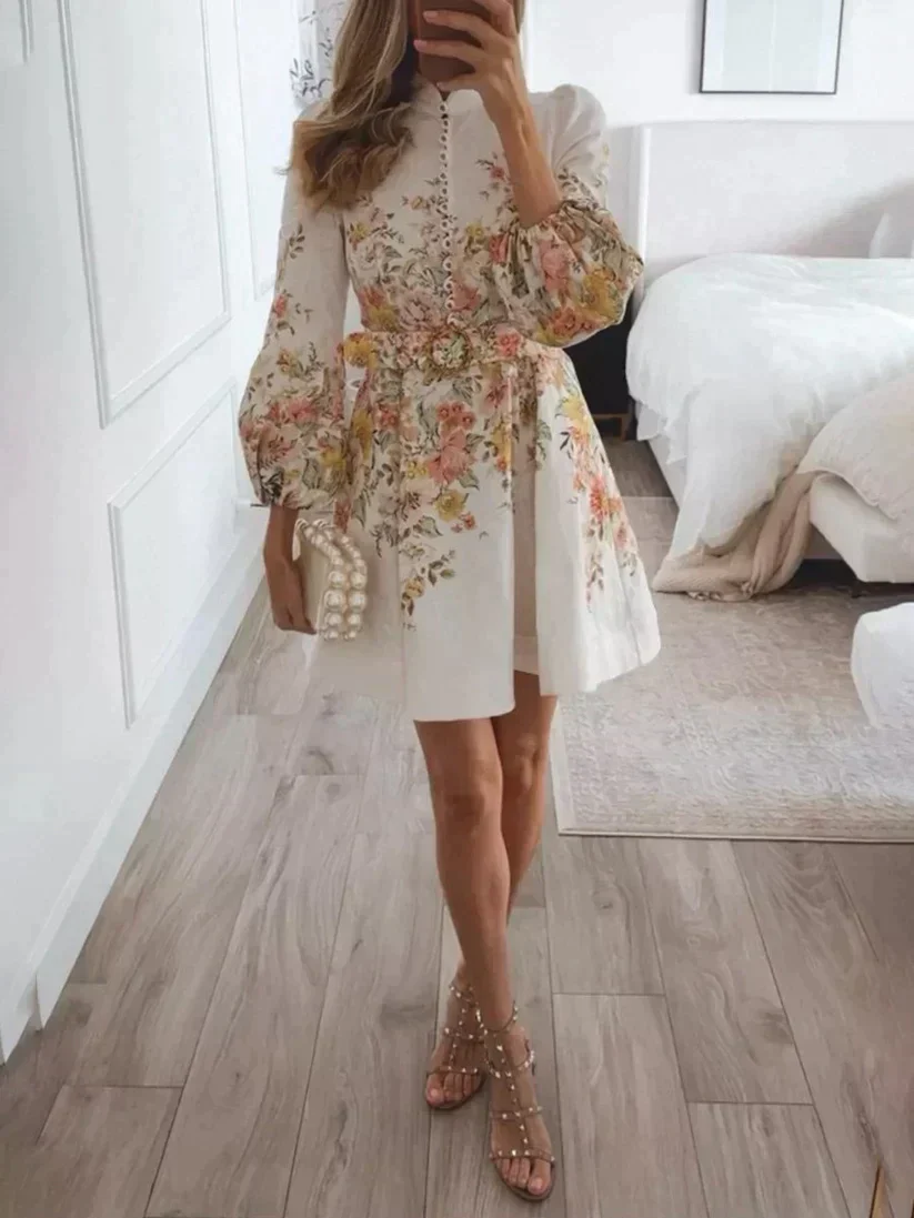 Jacinta® | Printed Button-Front Mini Dress