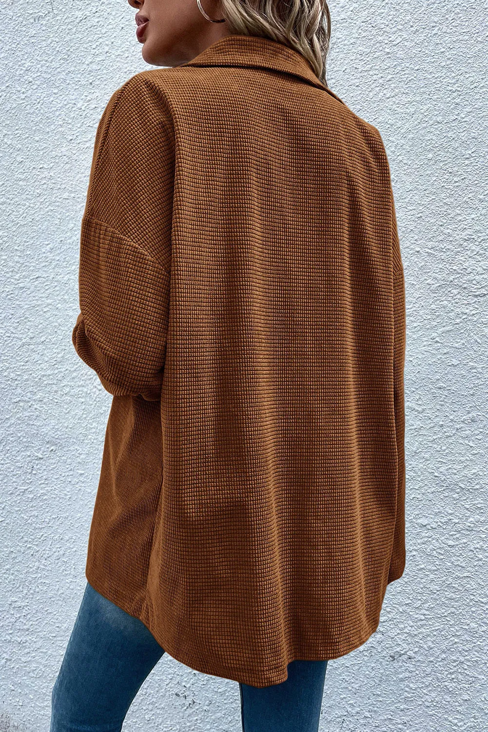 Jacqueline | Long sleeve jacket with pockets and snap buttons - Image 2