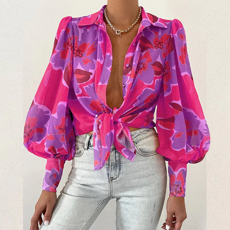 Jacqueline® | Women'S Blouse With Sophisticated Tie Closure And Puff Sleeves - Image 2