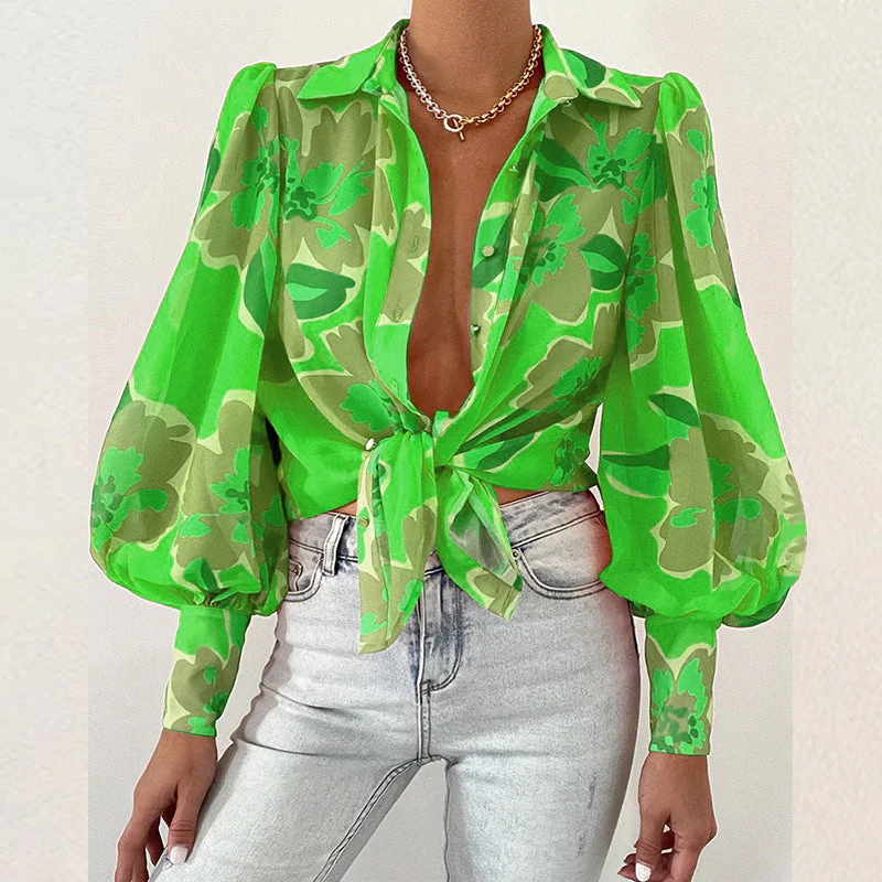 Jacqueline® | Women'S Blouse With Sophisticated Tie Closure And Puff Sleeves - Image 3