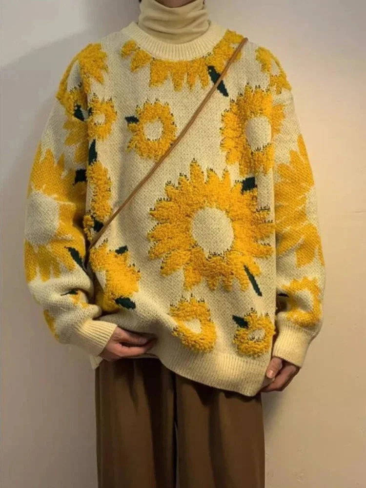 Jana | Oversized sunflower print sweater - Image 2