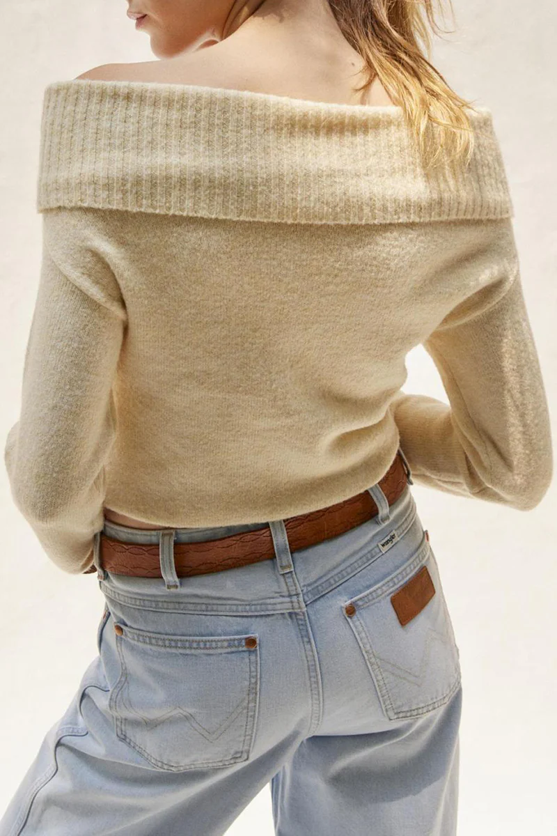 Jana | Sexy, solid color, off-the-shoulder, off-the-shoulder sweaters - Image 10