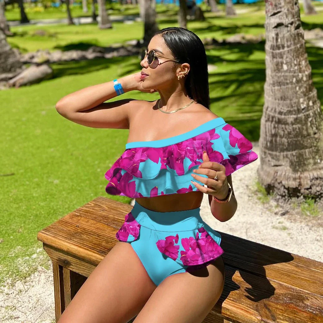 Janice® | One Shoulder Ruffle Swimsuit
