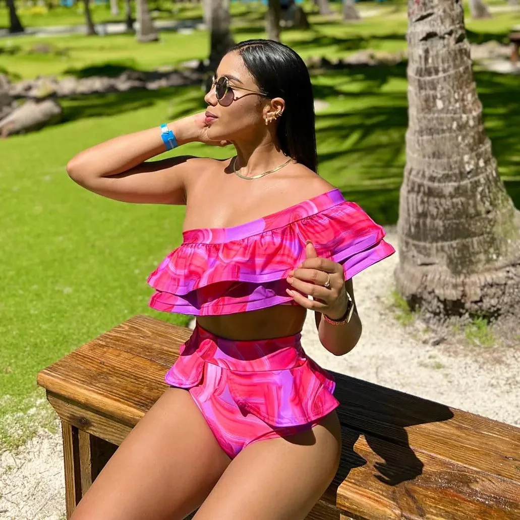 Janice® | One Shoulder Ruffle Swimsuit - Image 4