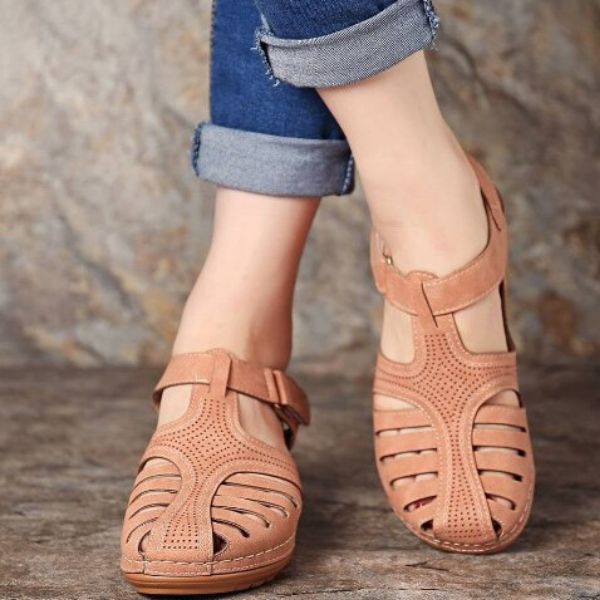 Janice® | Vintage Style Leather Orthopedic Sandals - Image 10