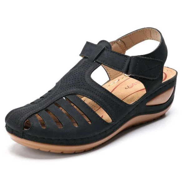 Janice® | Vintage Style Leather Orthopedic Sandals - Image 5