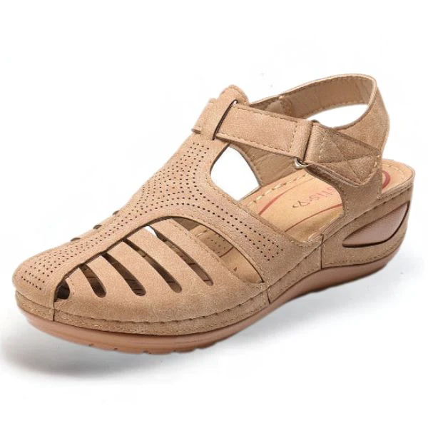 Janice® | Vintage Style Leather Orthopedic Sandals - Image 7