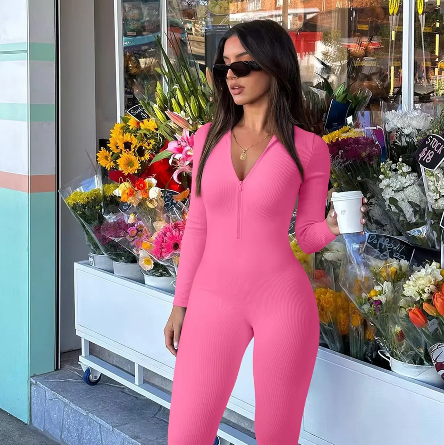 Jasmine® | Bodycon Jumpsuit With Front Zip - Image 8