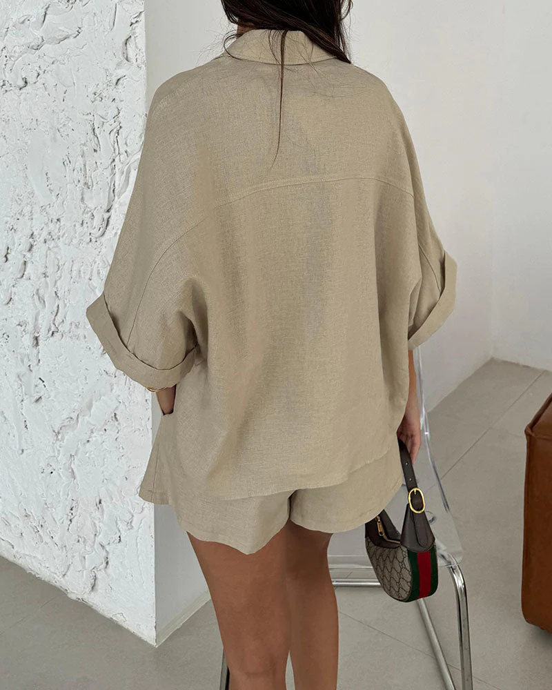 Jayla® | Linen Blouse And Shorts - Image 3