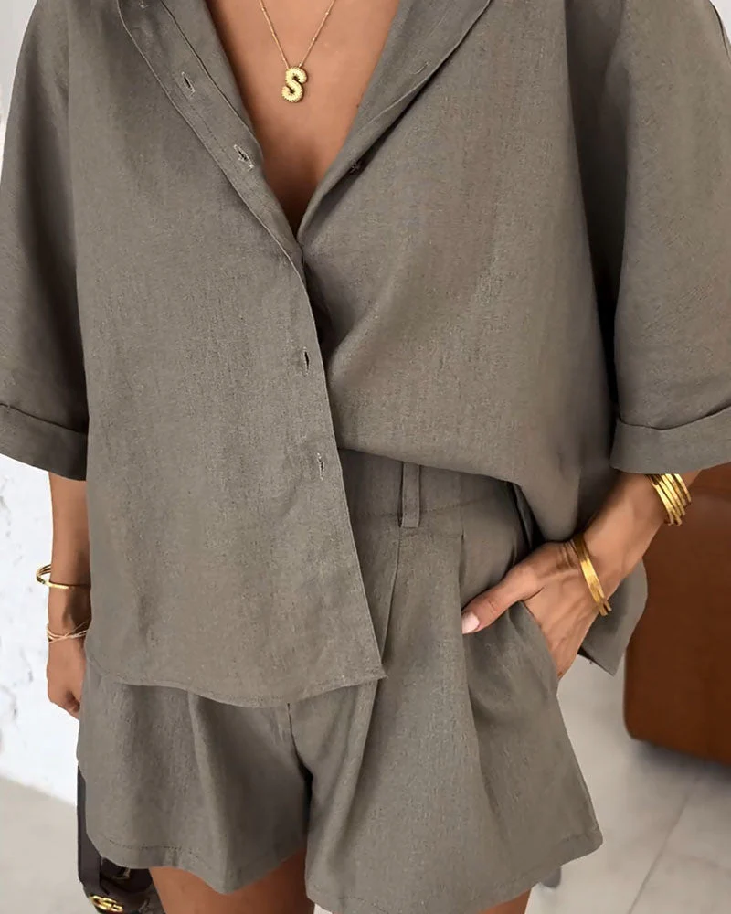 Jayla® | Linen Blouse And Shorts - Image 7