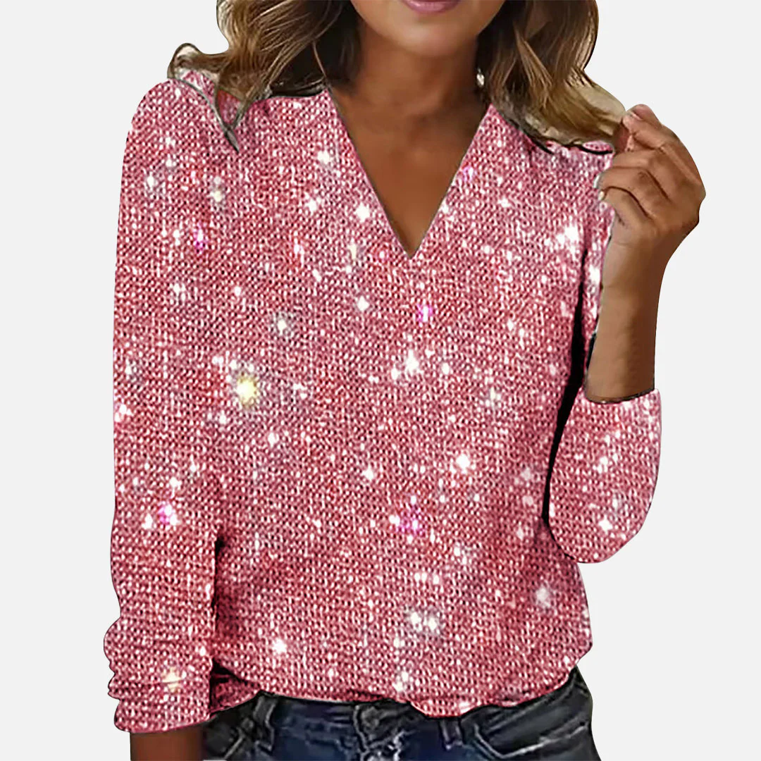 Jazmín® | Sparkling Blouse With A V-Neck - Image 6