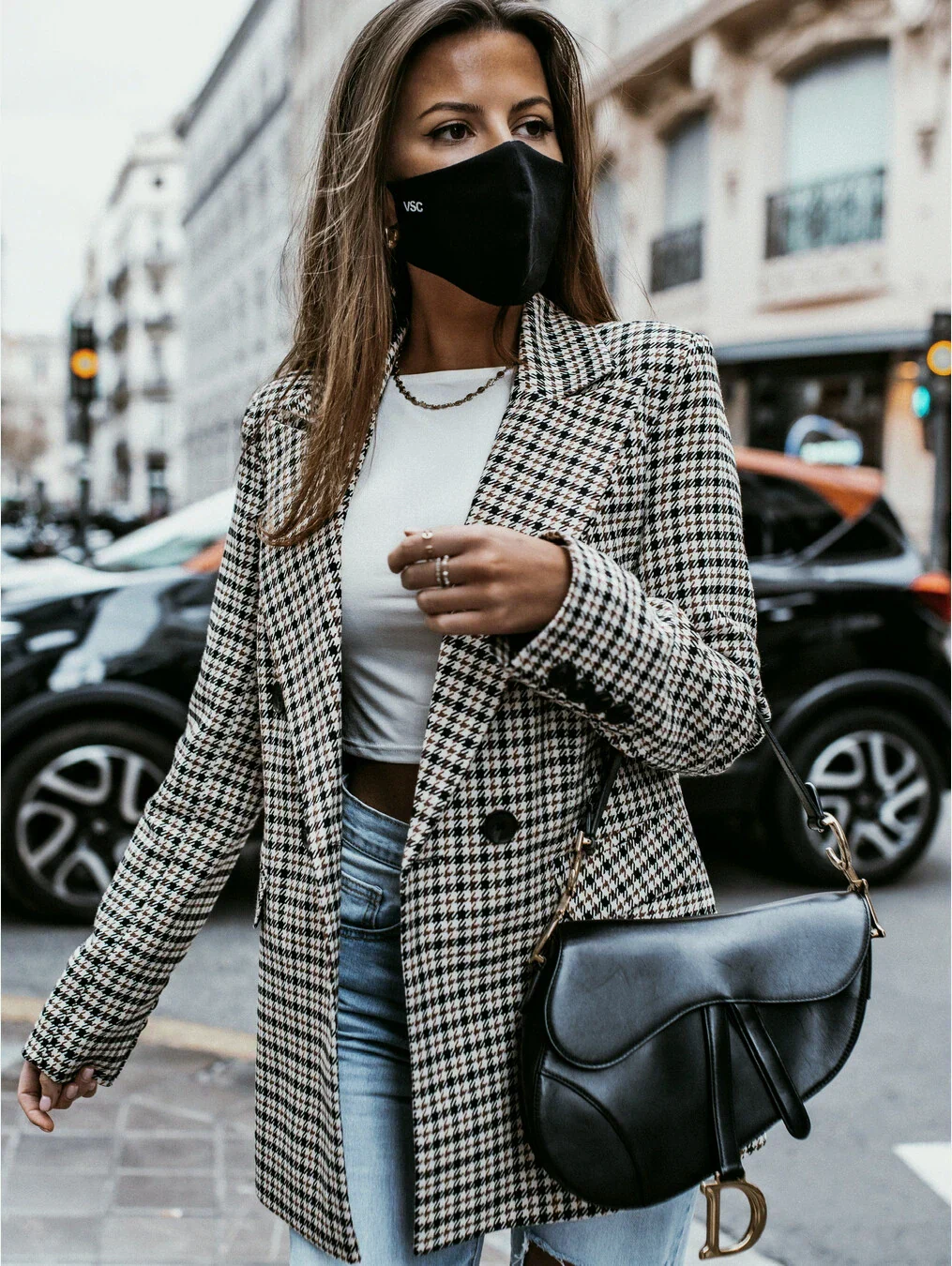 Jazmin | Checked blazer jacket