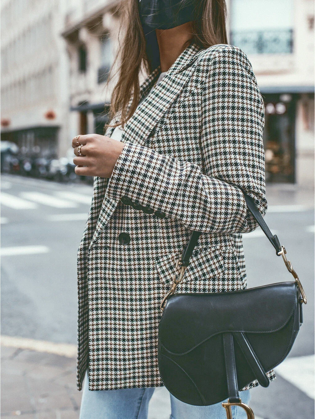 Jazmin | Checked blazer jacket - Image 3