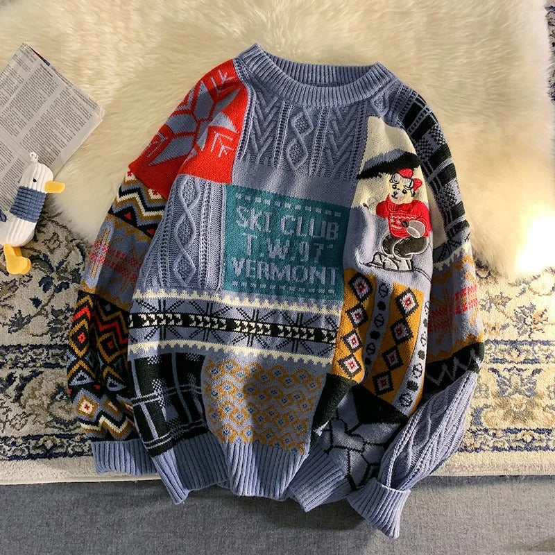 Jeannette® | Jersey patchwork unisex “Ski Club”. - Image 2