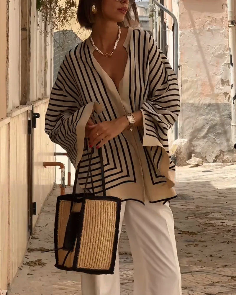 Jelena® | Elegant Striped Blouse - Image 2