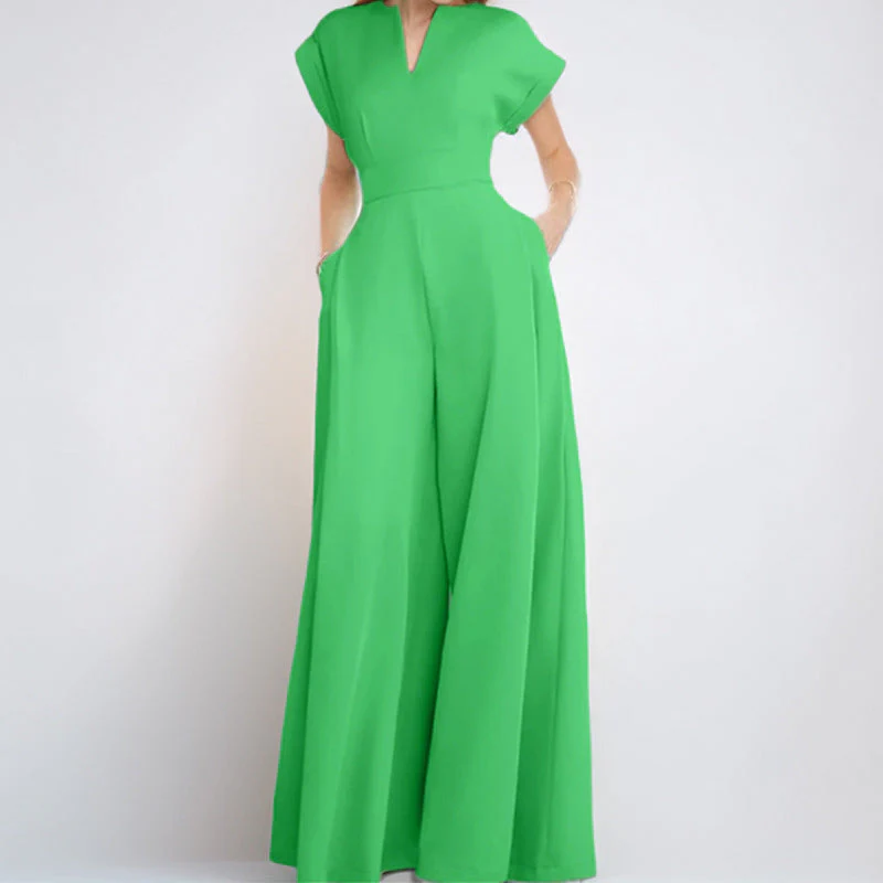 Jenna® | Elegant Short-Sleeved, Wide-Leg Jumpsuit - Image 3