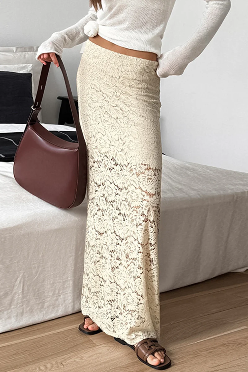 Jennifer | Sexy straight plain lace pants - Image 4